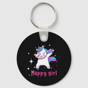 Niedliche Kawaii farbenfrohe Regenbogen Einhorn Ha Schlüsselanhänger