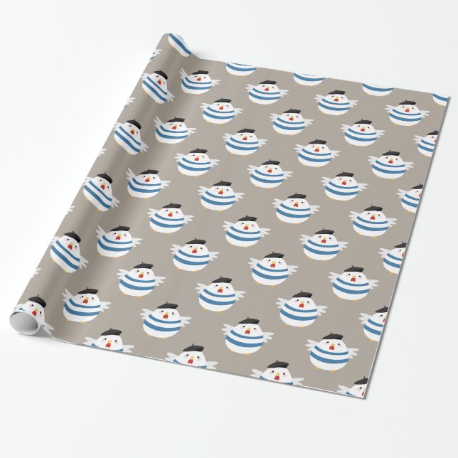 Niedliche Kawaii französische Geschenkpapier (Ungerollt)