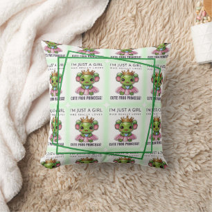 Niedliche Kawaii Froschprinzessin Princess Print Kissen