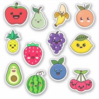 Niedliche Kawaii Fruchtkleber Aufkleber