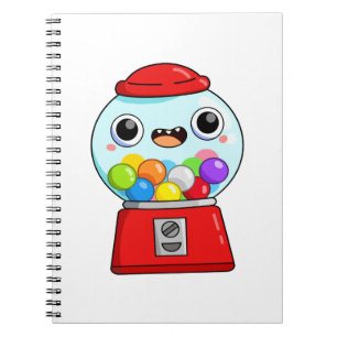 Niedliche Kawaii-Gumball-Maschine Notizblock