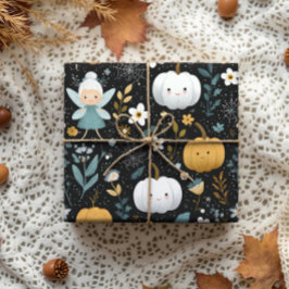Niedliche Kawaii Halloween Fairy und Pastel Pumpki Geschenkpapier Set