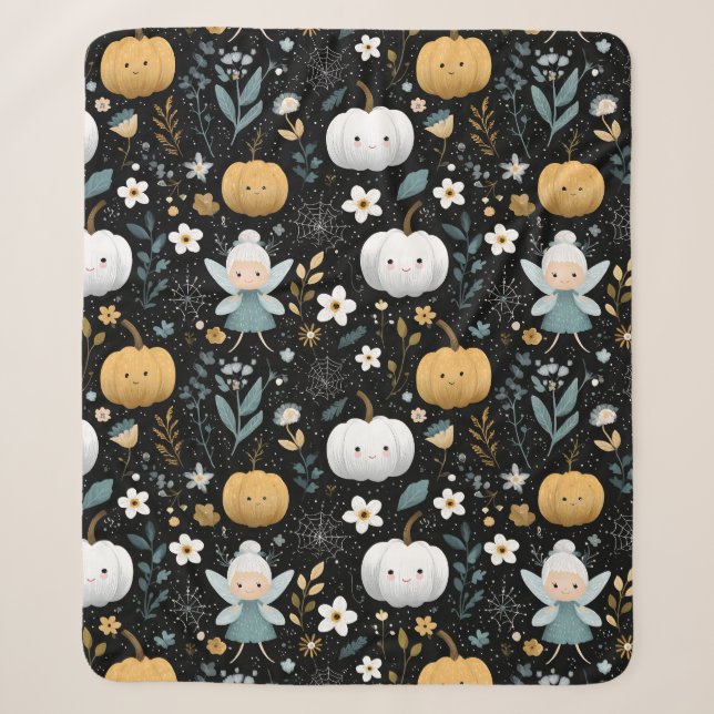 Niedliche Kawaii Halloween Fairy und Pastel Pumpki Sherpadecke (Vorderseite)