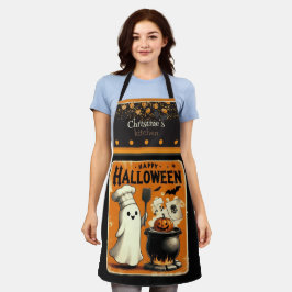 Niedliche kawaii Happy Halloween individuelle Name Schürze