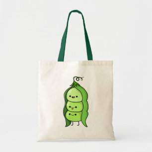 Niedliche Kawaii-Happy-Peas Tragetasche