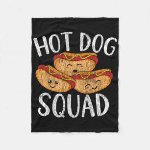 Niedliche Kawaii Hot Dog Squad Grillen Familie Mat Fleecedecke