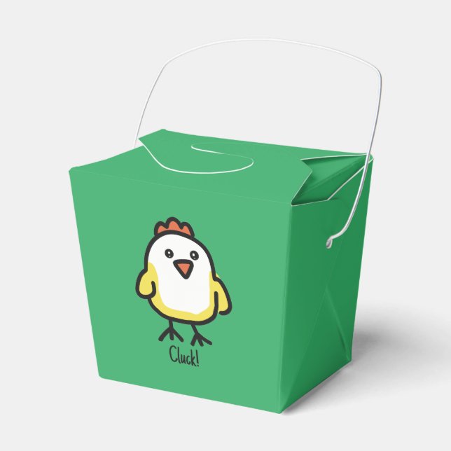 Niedliche Kawaii-Hühner-Personalisierte Gefällebox Geschenkschachtel (Vorderseite)