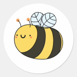 Niedliche Kawaii-Hummel Runder Aufkleber
