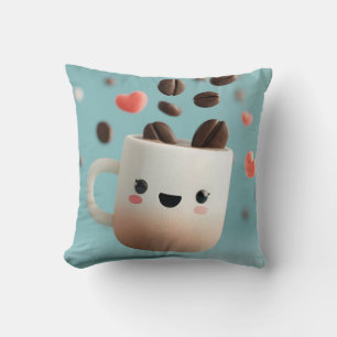 Niedliche Kawaii Kaffeemaschine Tasse mit schwimme Kissen