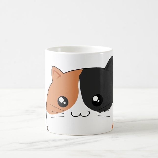 Niedliche Kawaii Kaliko Kittykatze Kaffeetasse (Mittel)