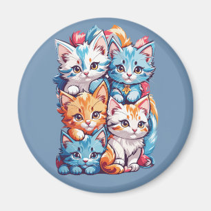 Niedliche Kawaii-Kätzchen Magnet