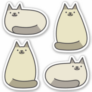 Niedliche Kawaii-Katze Aufkleber