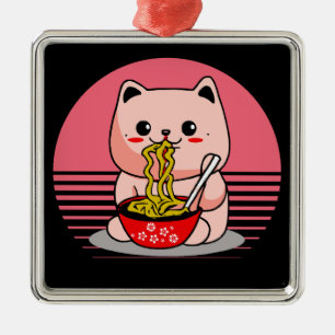 Niedliche Kawaii-Katze Ornament Aus Metall