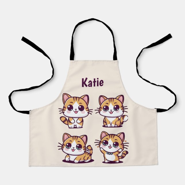 Niedliche Kawaii-Katzen, die Schürze (Vorderseite)