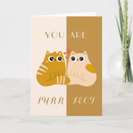 Niedliche Kawaii Katzen in der Liebe Valentinstag  Karte