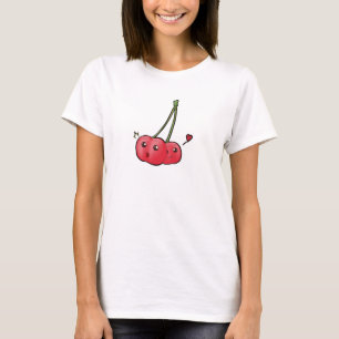 Niedliche kawaii Kirschen im Liebet-shirt T-Shirt