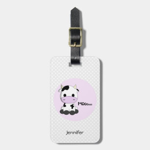 Niedliche kawaii Kuh Cartoon Kinder Gepäckanhänger