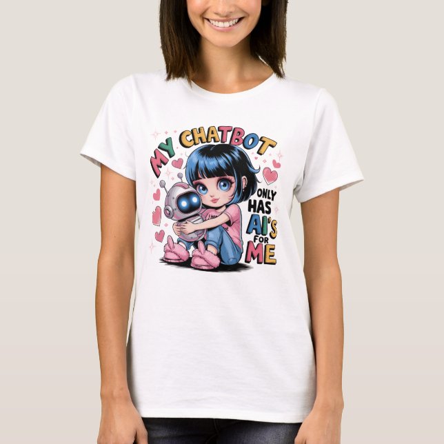 🤖 Niedliche Kawaii Liebe Mein Chatbot hat nur Ai' T-Shirt (Vorderseite)
