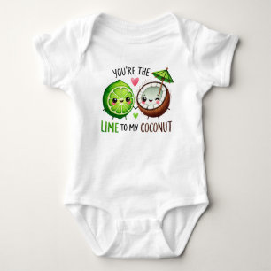 Niedliche Kawaii Limes und Coconut Baby Strampler