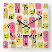 Niedliche Kawaii Monsters Kinderzimmer Wall Clock