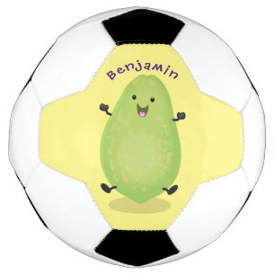 Niedliche Kawaii Papaya Pw Pfow Cartoon-Abbildung Fußball
