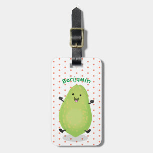 Niedliche Kawaii Papaya Pw Pfow Cartoon-Abbildung Gepäckanhänger