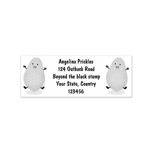 Niedliche Kawaii Papaya Pw Pfow Cartoon-Abbildung Gummistempel
