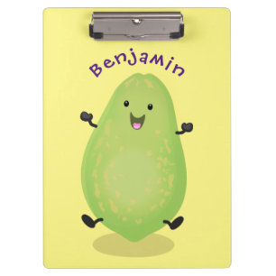 Niedliche Kawaii Papaya Pw Pfow Cartoon-Abbildung Klemmbrett