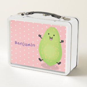 Niedliche Kawaii Papaya Pw Pfow Cartoon-Abbildung Metall Brotdose