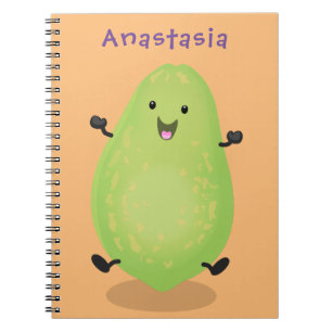 Niedliche Kawaii Papaya Pw Pfow Cartoon-Abbildung Notizblock