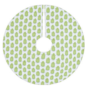Niedliche Kawaii Papaya Pw Pfow Cartoon-Abbildung Polyester Weihnachtsbaumdecke