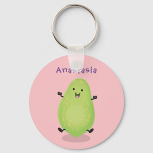 Niedliche Kawaii Papaya Pw Pfow Cartoon-Abbildung Schlüsselanhänger