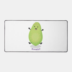 Niedliche Kawaii Papaya Pw Pfow Cartoon-Abbildung Schreibtischunterlage