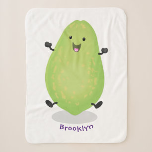Niedliche Kawaii Papaya Pw Pfow Cartoon-Abbildung Sherpadecke