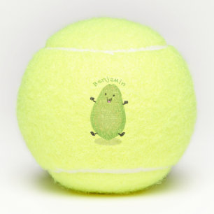 Niedliche Kawaii Papaya Pw Pfow Cartoon-Abbildung Tennisbälle