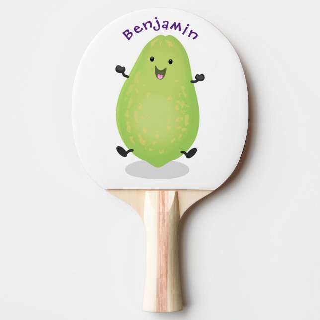 Niedliche Kawaii Papaya Pw Pfow Cartoon-Abbildung Tischtennis Schläger (Vorderseite)