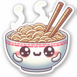 niedliche Kawaii Pasta Aufkleber