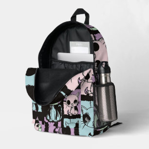Niedliche Kawaii Pastel Goth Patchwork Gotische Cr Bedruckter Rucksack