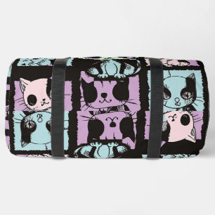 Niedliche Kawaii Pastel Goth Patchwork Gotische Cr Duffle Bag