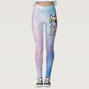 Niedliche Kawaii Pastel Goth Patchwork Gotische Cr Leggings