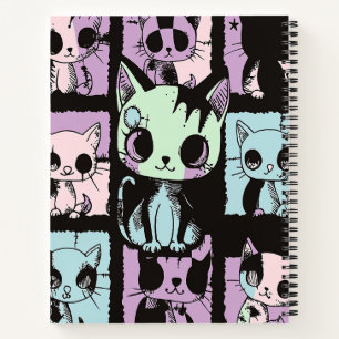 Niedliche Kawaii Pastel Goth Patchwork Gotische Cr Notizbuch
