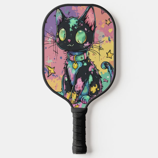 Niedliche Kawaii Pastel Goth Patchwork Gotische Cr Pickleball Schläger (Vorderseite)