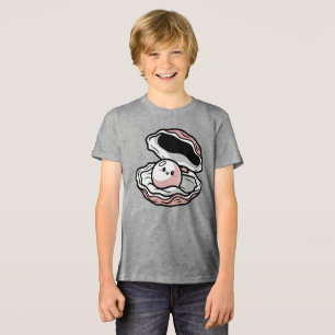 Niedliche Kawaii-Perle in einer offenen Muschel Tri-Blend Shirt