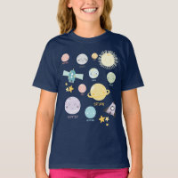 Niedliche Kawaii Planeten-Solarsystems-Astronomie