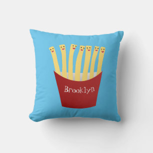 Niedliche Kawaii Pommes Fastfood Cartoon Illustrat Kissen