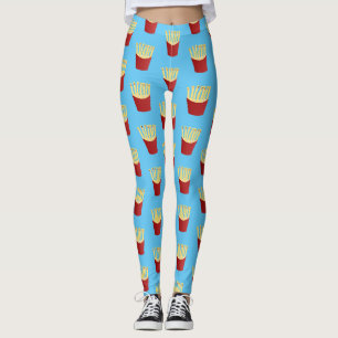 Niedliche Kawaii Pommes Fastfood Cartoon Illustrat Leggings