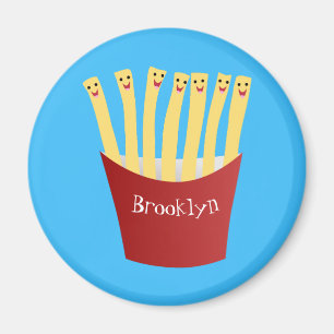 Niedliche Kawaii Pommes Fastfood Cartoon Illustrat Magnet