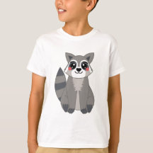 Niedliche Kawaii Raccoon Illustration