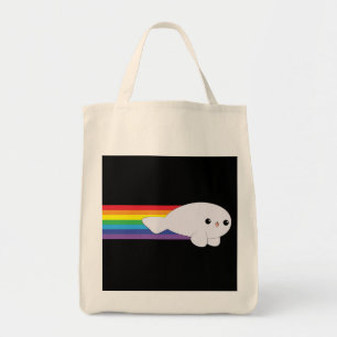 Niedliche Kawaii Rainbow Rocket Baby Siegel Lebens Tragetasche