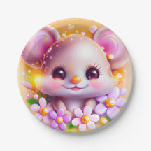 Niedliche Kawaii-Rosa-Maus